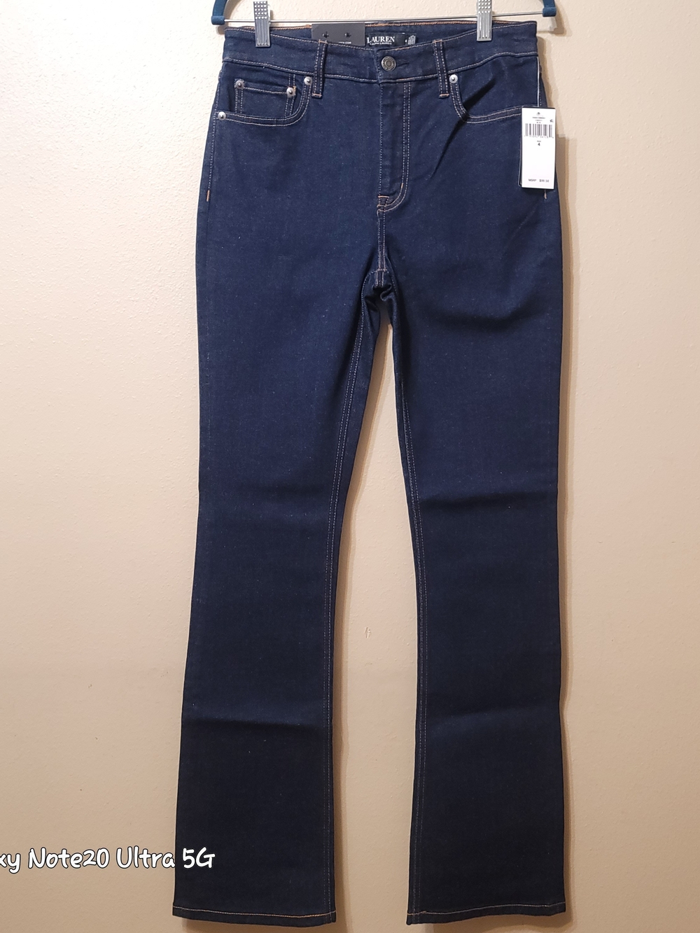 Lauren Ralph Lauren High Rise Bootcut Jeans Dark Indigo Wash Size 4